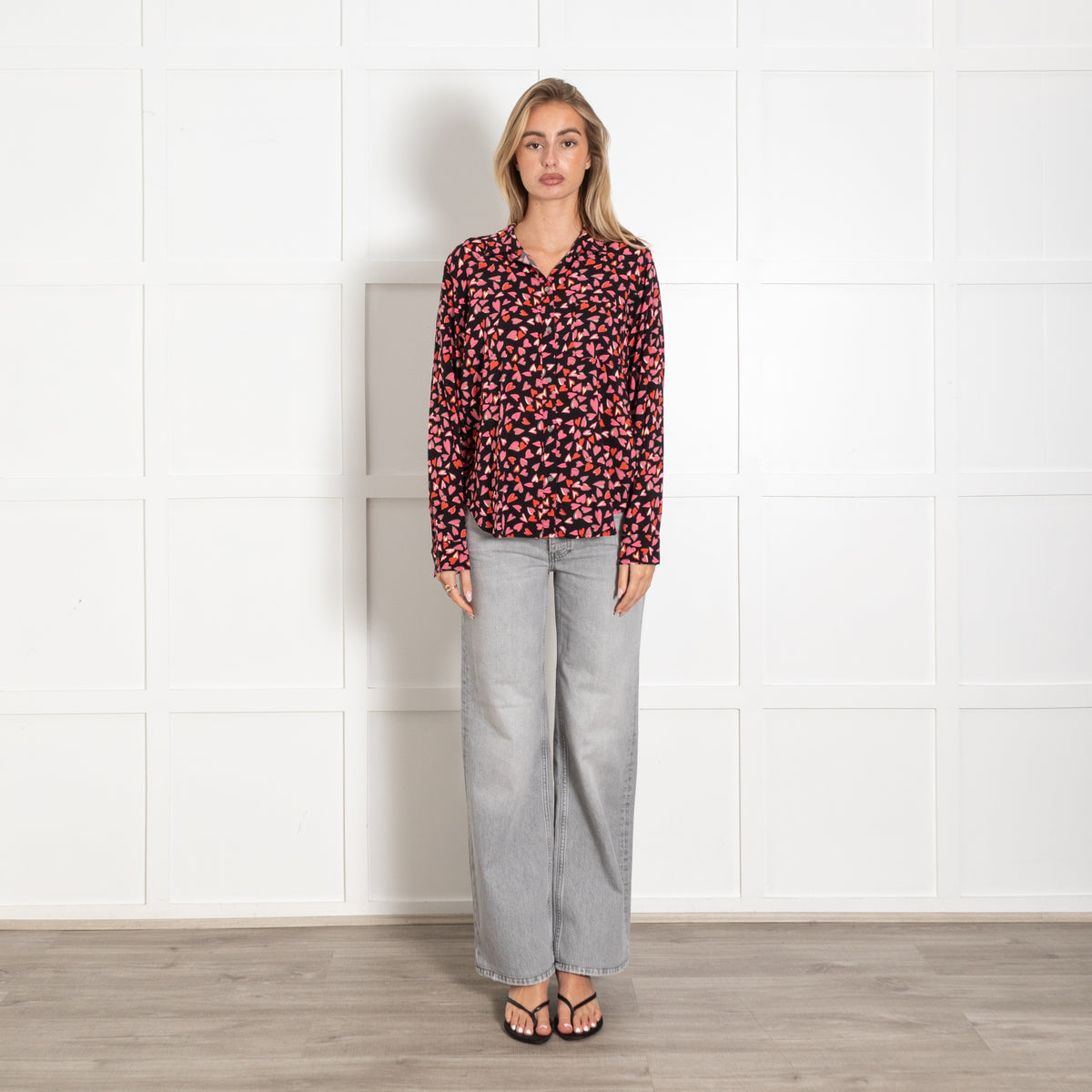 Rails Josephine Shirt Love Struck Red & Pink Hearts Button-Up - Image 1