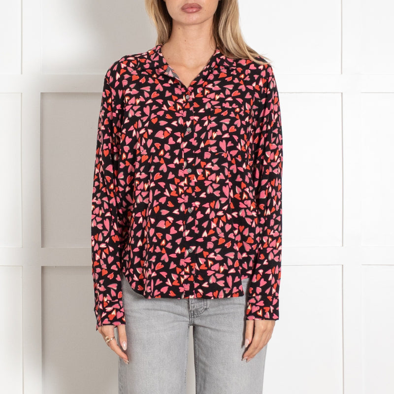 Rails Josephine Shirt Love Struck Red & Pink Hearts Button-Up - Image 2