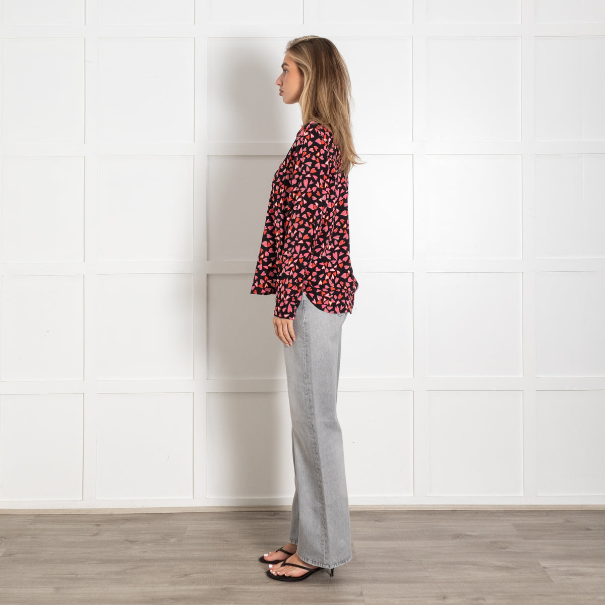 Rails Josephine Shirt Love Struck Red & Pink Hearts Button-Up - Image 3