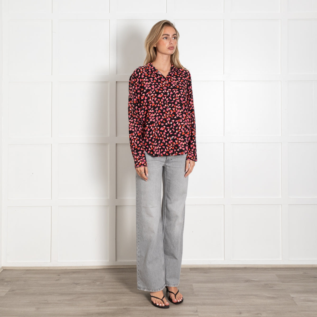 Rails Josephine Shirt Love Struck Red & Pink Hearts Button-Up - Image 6