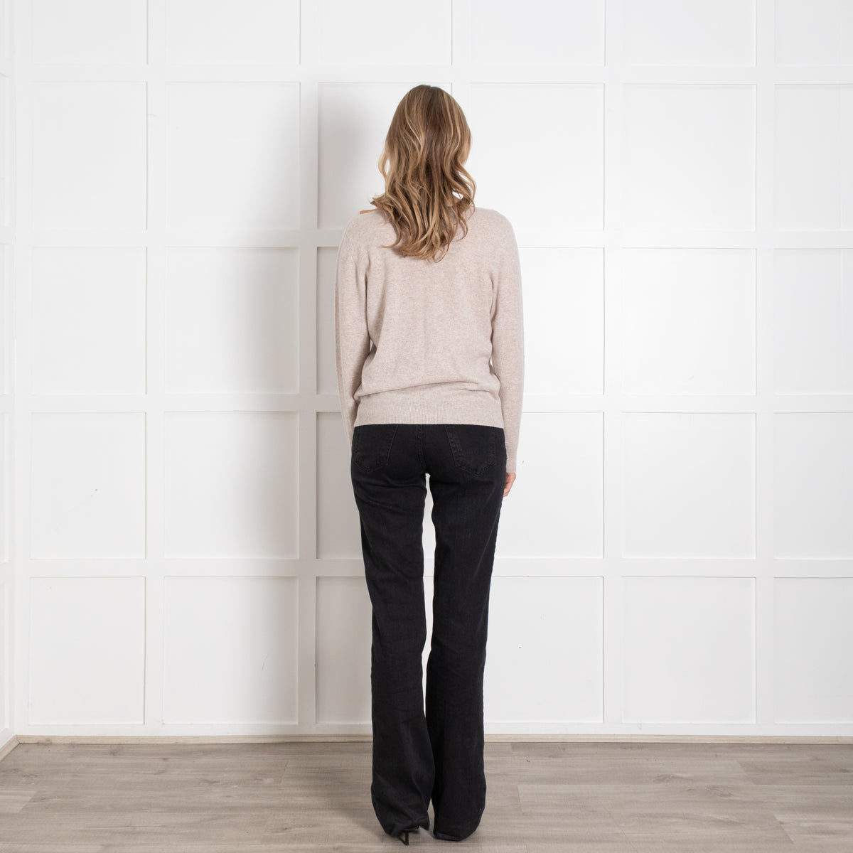Repeat Beige Cashmere Round Neck Jumper - Image 5
