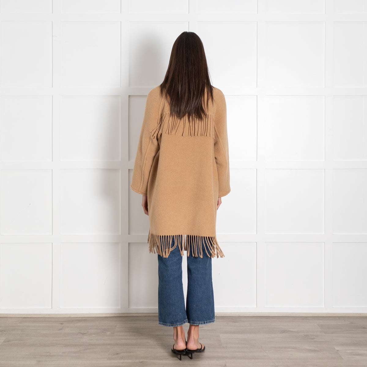 Riani Italy Camel Fringe Coat - Image 5
