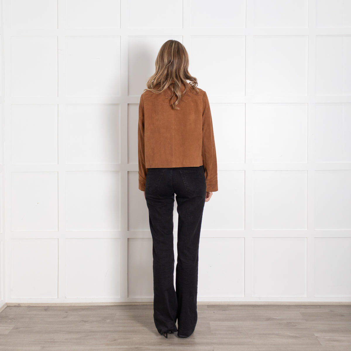 Rixo Brown Suede Dionne Jacket with Floral Appliqué - Image 4