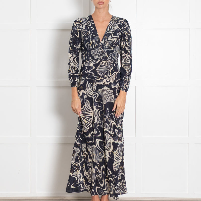 Wildcard By Rixo Celesta Fitted Printed Midi Dress - Image 2
