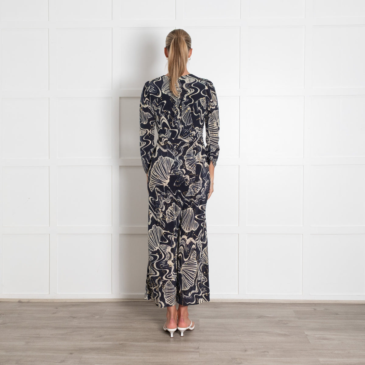 Wildcard By Rixo Celesta Fitted Printed Midi Dress - Image 5