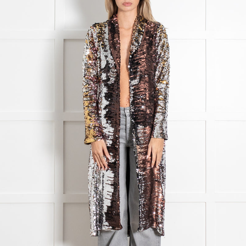 Multicolor Sequin Long Jacket - Image 2