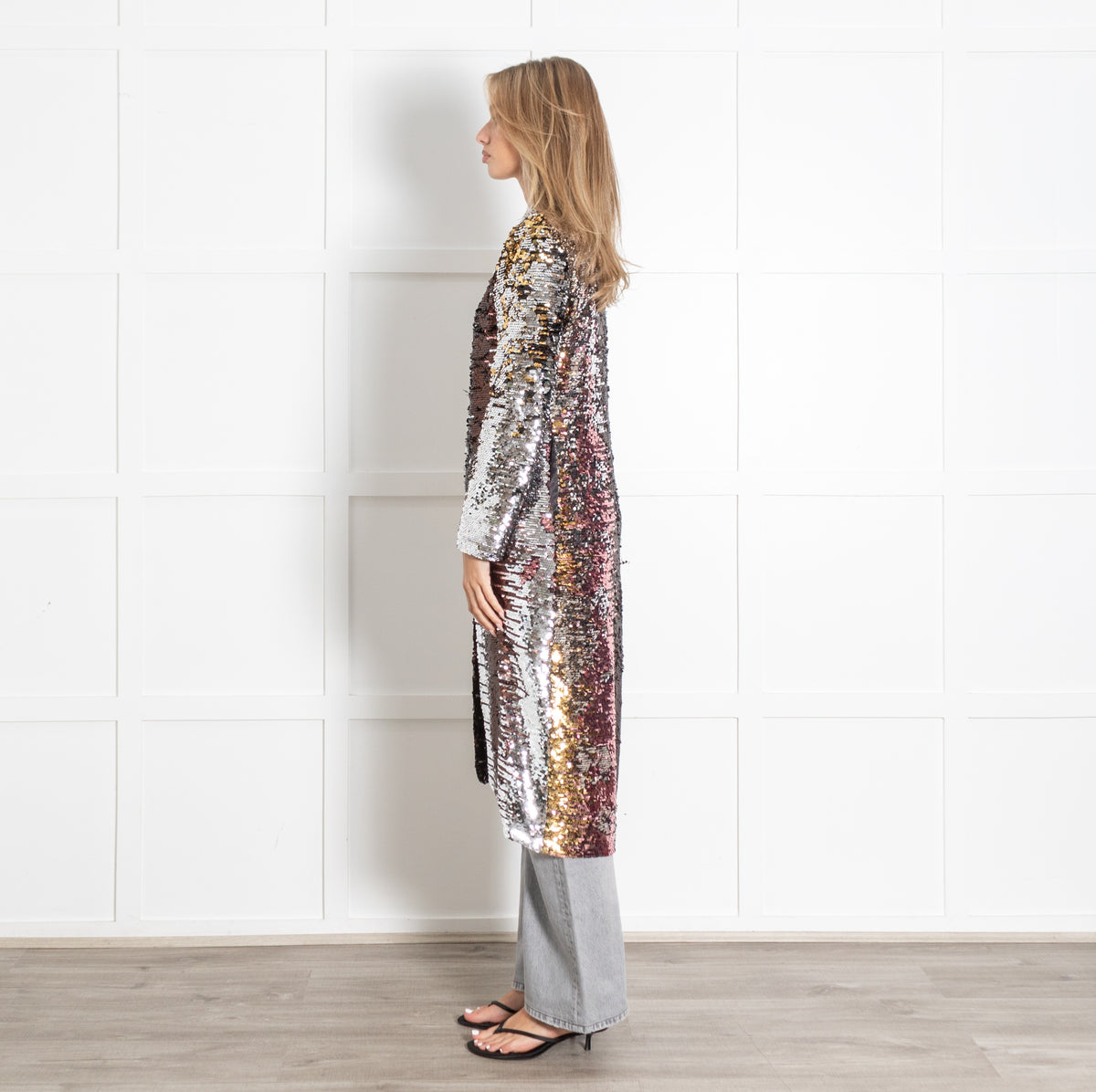 Multicolor Sequin Long Jacket - Image 4