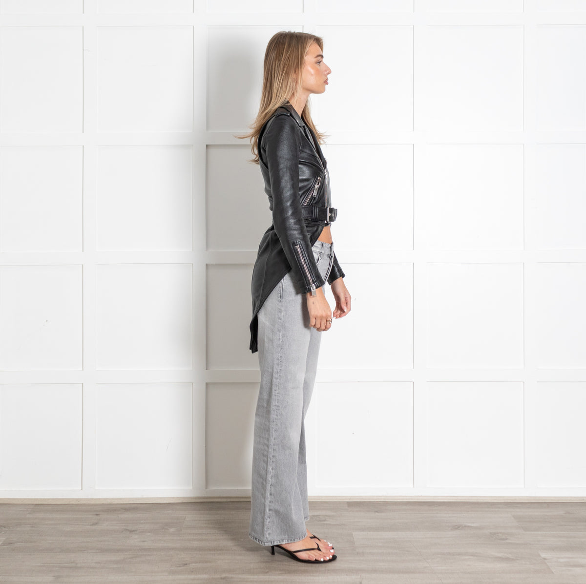 Motorcycle Jacket With Tails Black Leather Biker Jacket - Image 8