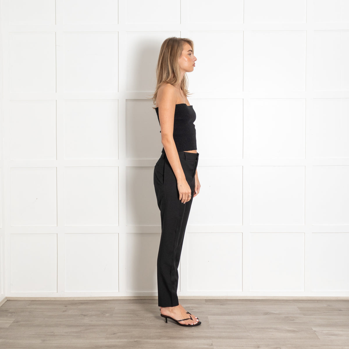 Saint Laurent Black Wool Slim Leg Trousers - Image 6