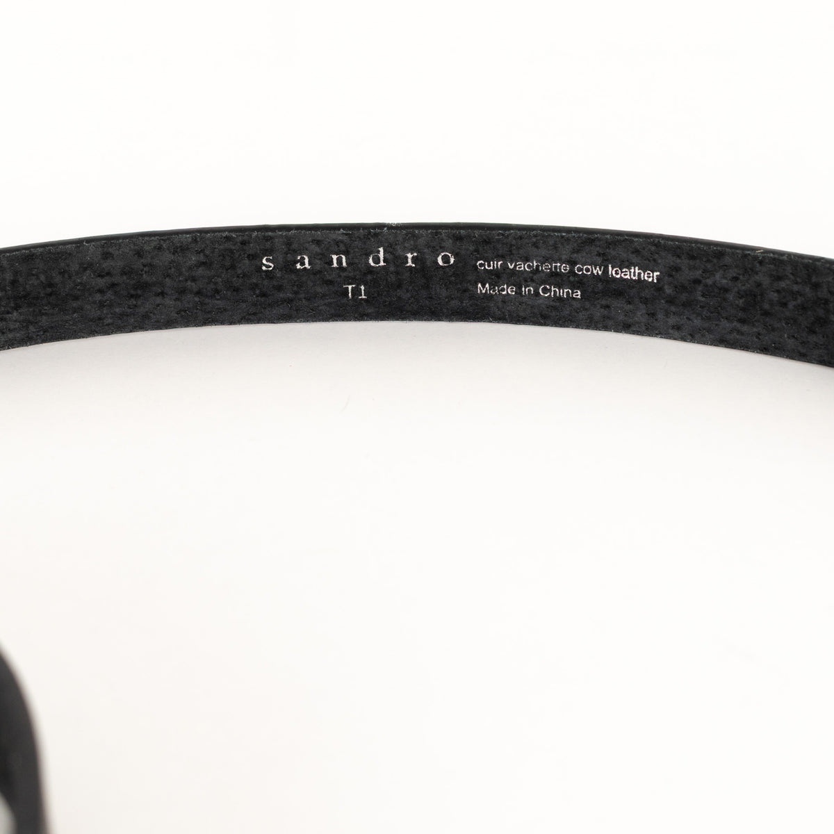 Sandro Black Leather Bow Stud Belt - Image 6