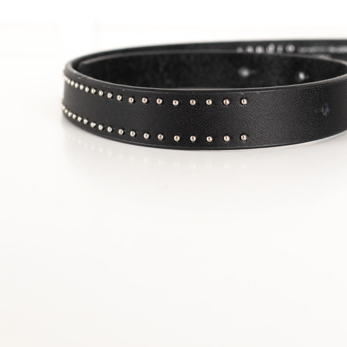Sandro Black Leather Bow Stud Belt - Image 8