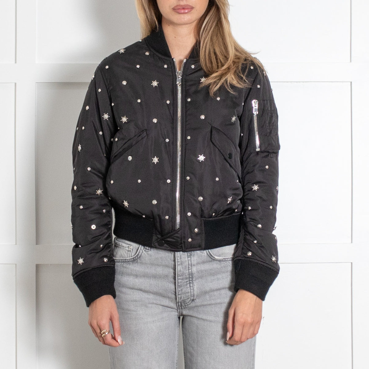 Silencio Star Studded Bomber Jacket - Image 2