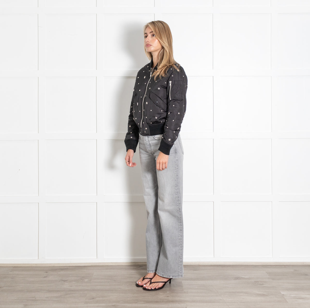 Silencio Star Studded Bomber Jacket - Image 3