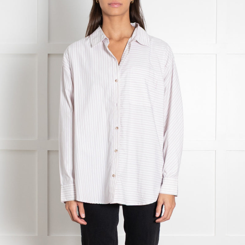 Scotch & Soda Lilac & White Cotton Mix Striped Shirt - Image 2