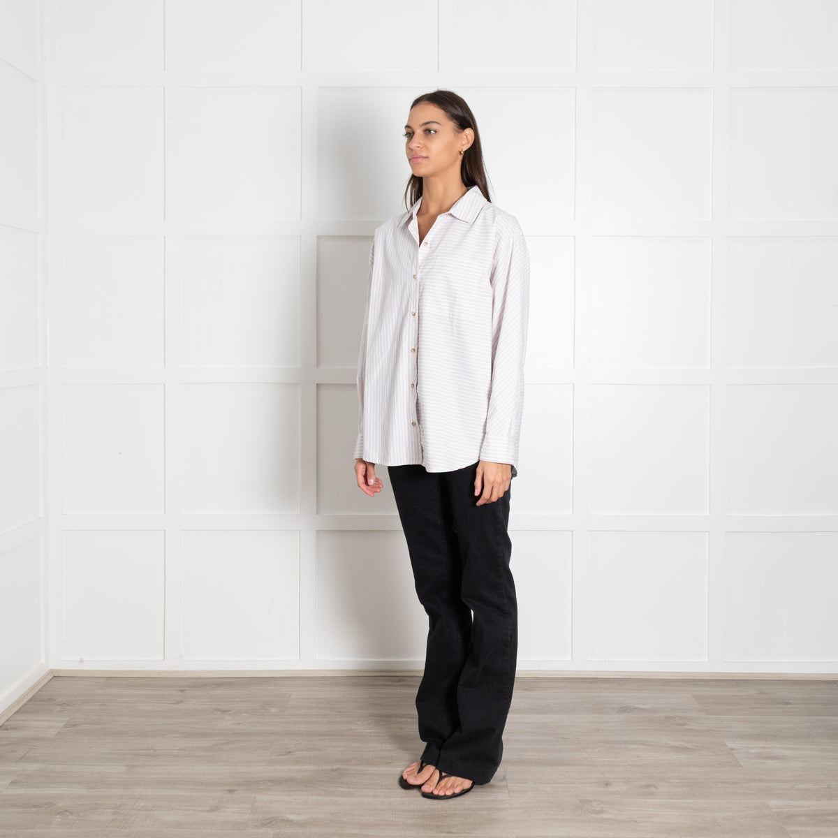 Scotch & Soda Lilac & White Cotton Mix Striped Shirt - Image 3