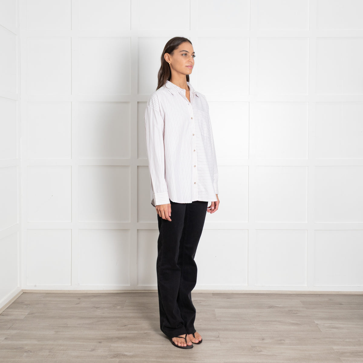 Scotch & Soda Lilac & White Cotton Mix Striped Shirt - Image 7