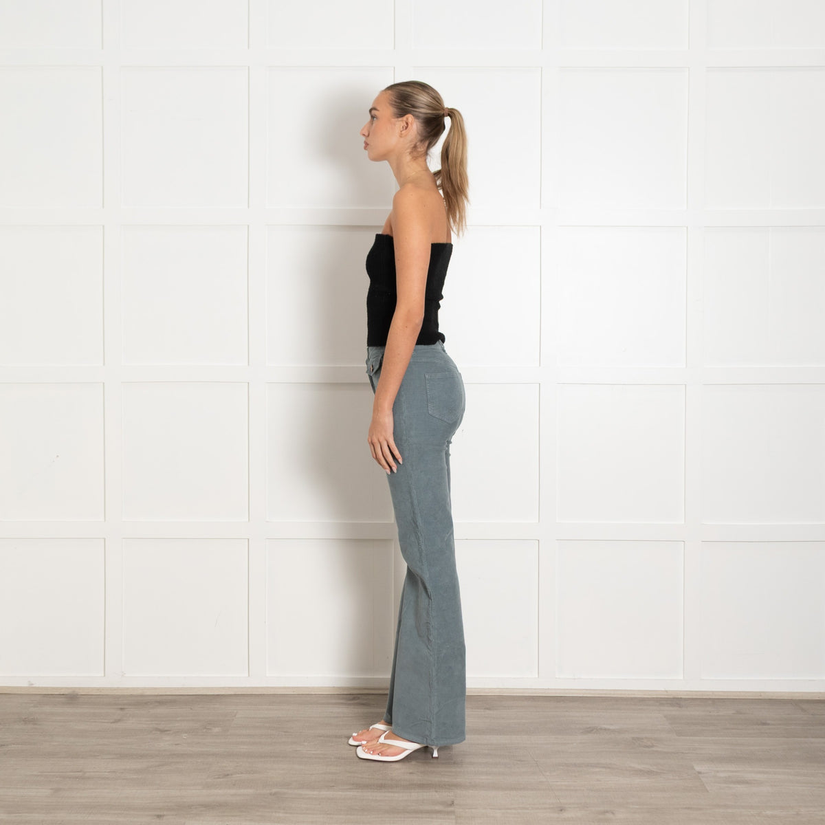 See By Chloe Grey Green Needlecord Trousers - Image 4