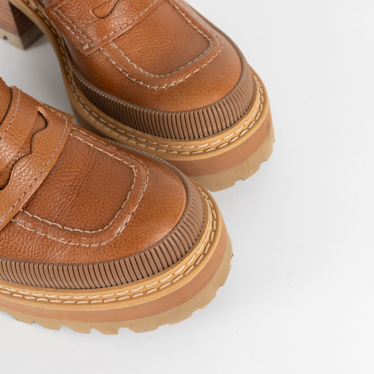 See by Chloe Mahalia Chunky Tan Platform Loafers - Image 10