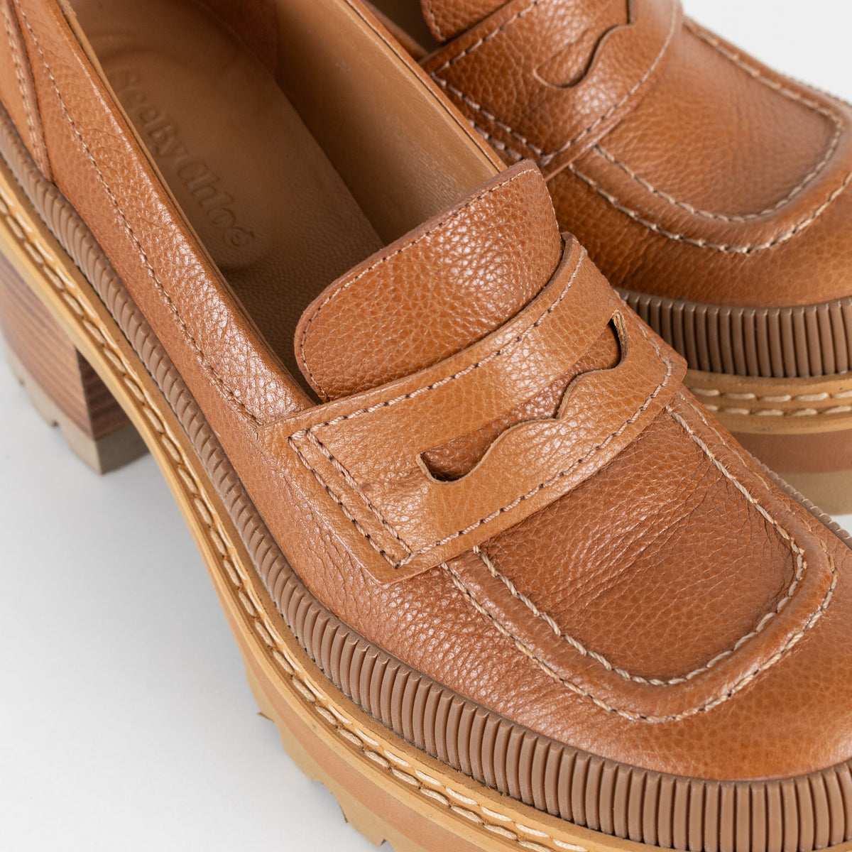 See by Chloe Mahalia Chunky Tan Platform Loafers - Image 12