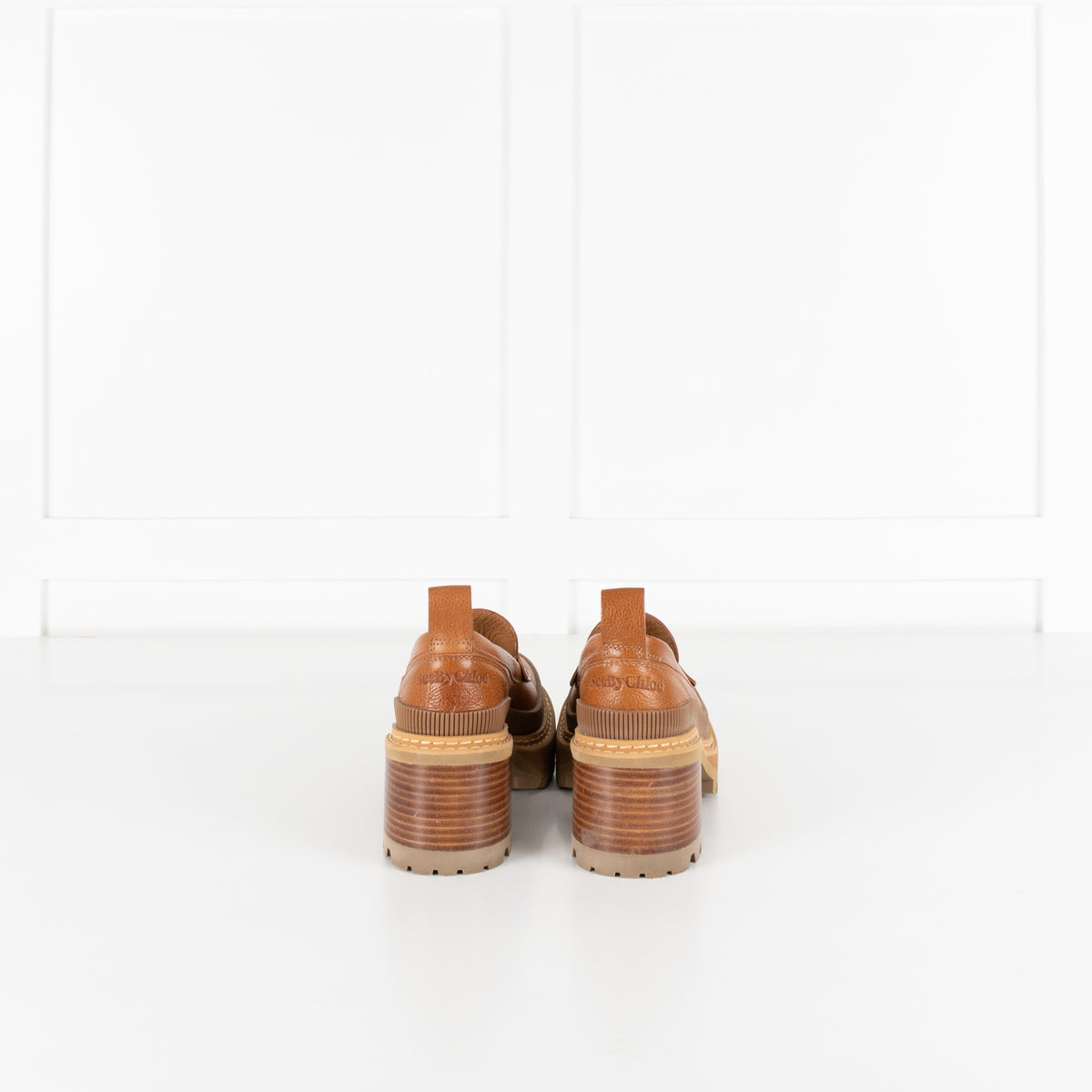 See by Chloe Mahalia Chunky Tan Platform Loafers - Image 4