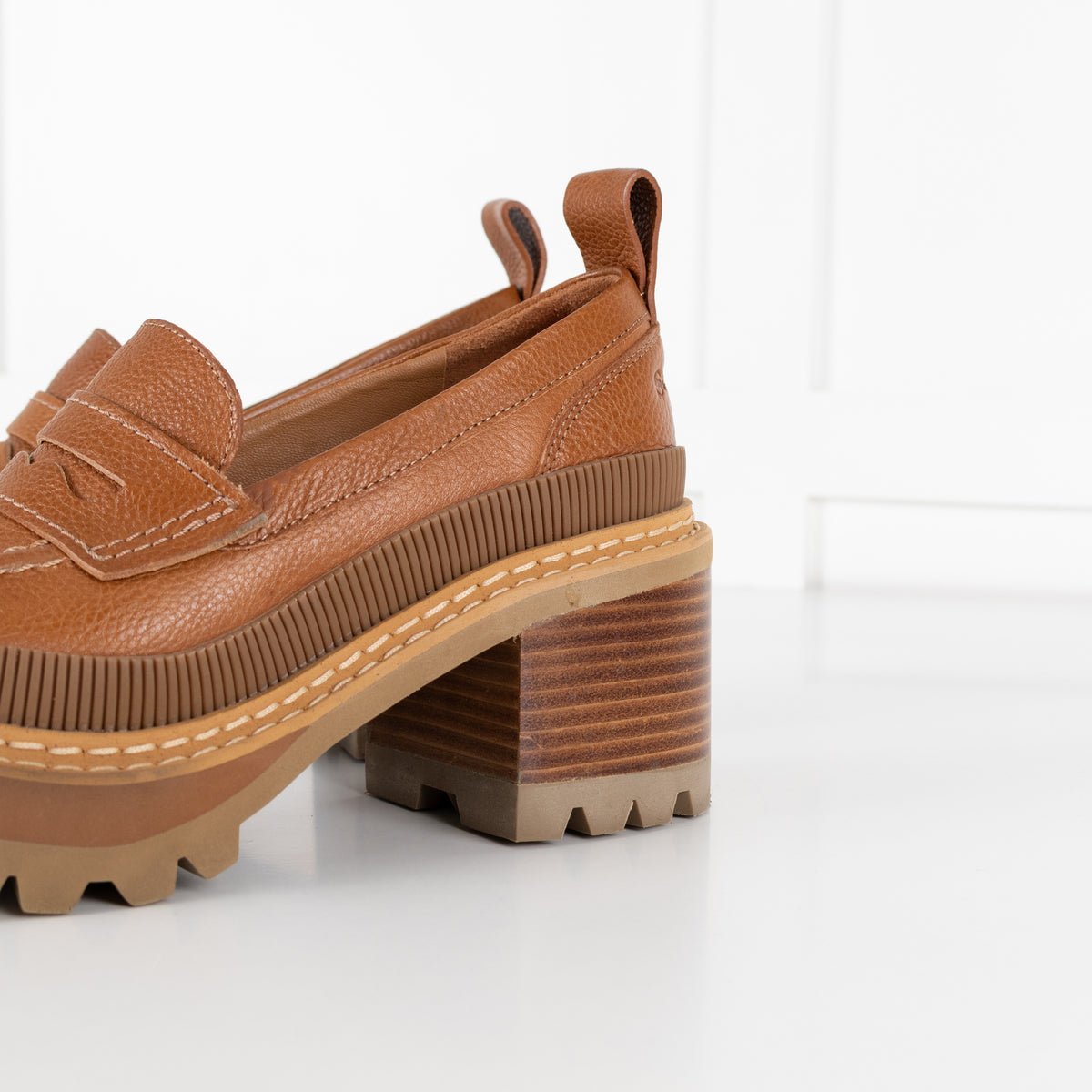 See by Chloe Mahalia Chunky Tan Platform Loafers - Image 9
