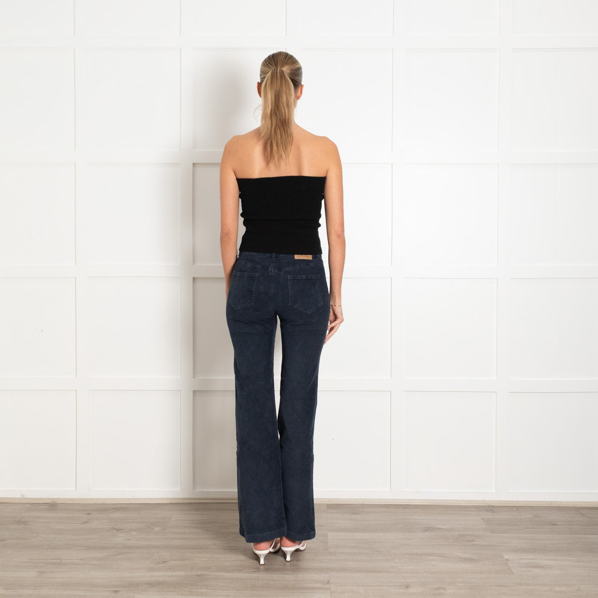 See By Chloe Navy Needlecord Trousers - Image 5