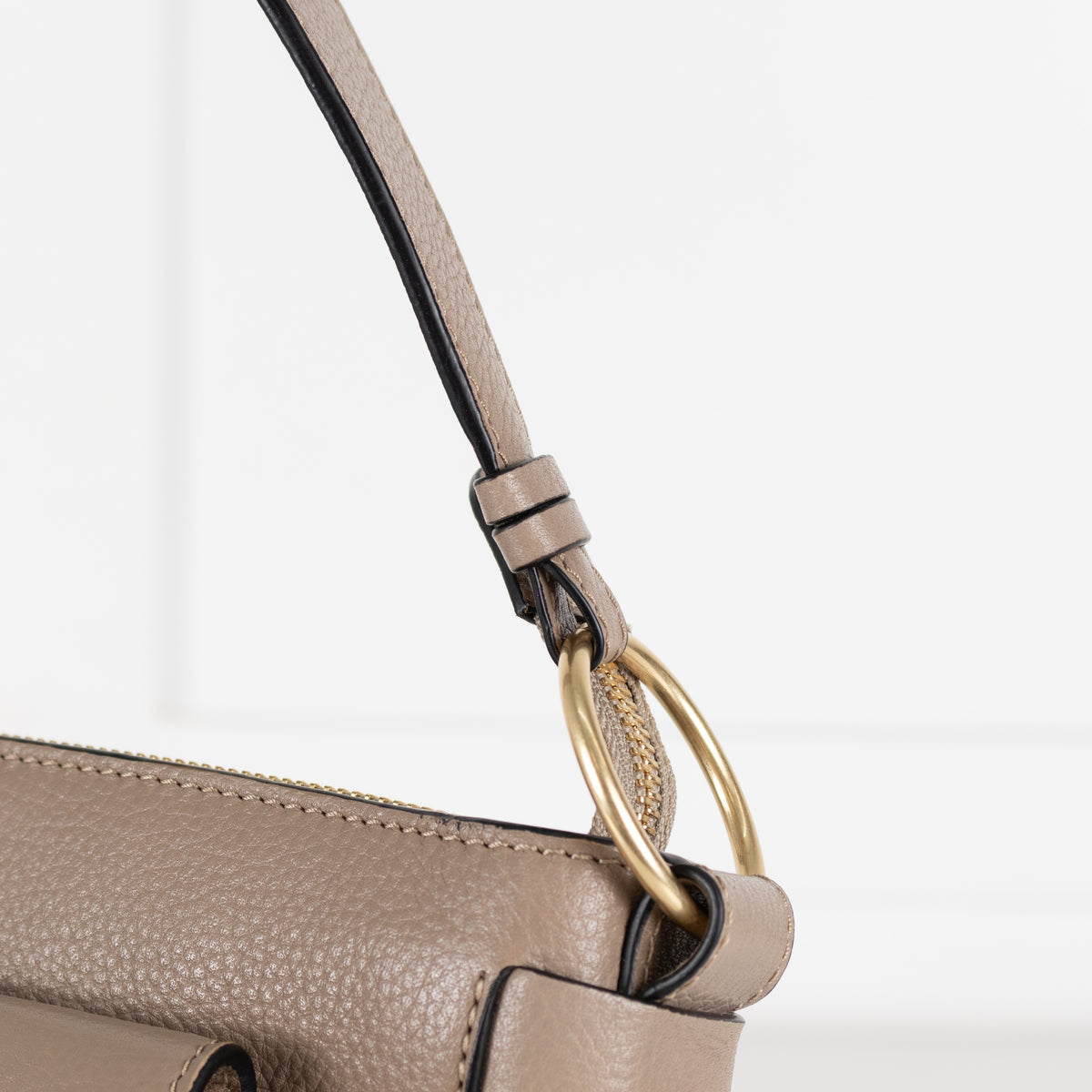 See By Chloe  Susie Taupe Shoulder Bag With Tassels & Crossbody Strap - Image 10