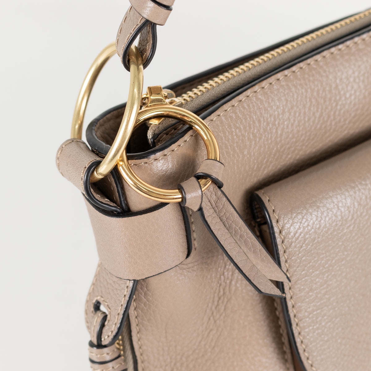 See By Chloe  Susie Taupe Shoulder Bag With Tassels & Crossbody Strap - Image 15