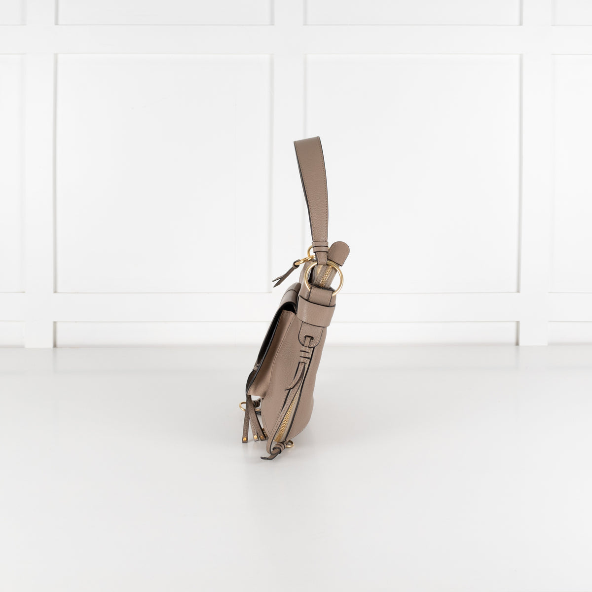 See By Chloe  Susie Taupe Shoulder Bag With Tassels & Crossbody Strap - Image 3