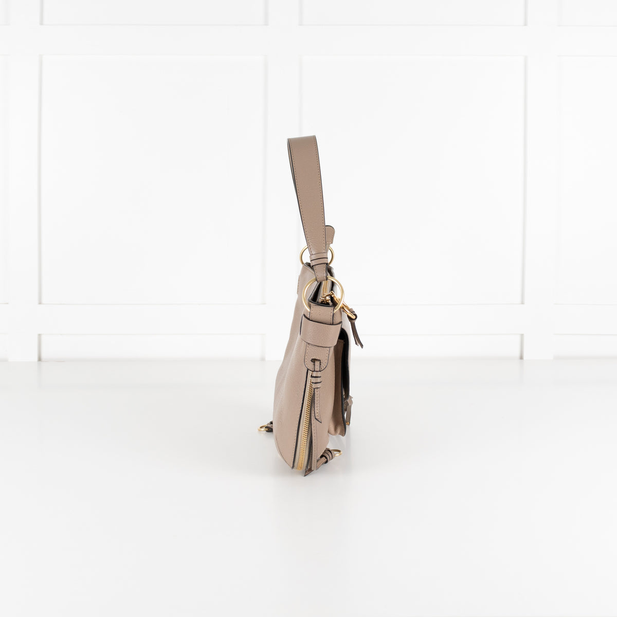 See By Chloe  Susie Taupe Shoulder Bag With Tassels & Crossbody Strap - Image 4