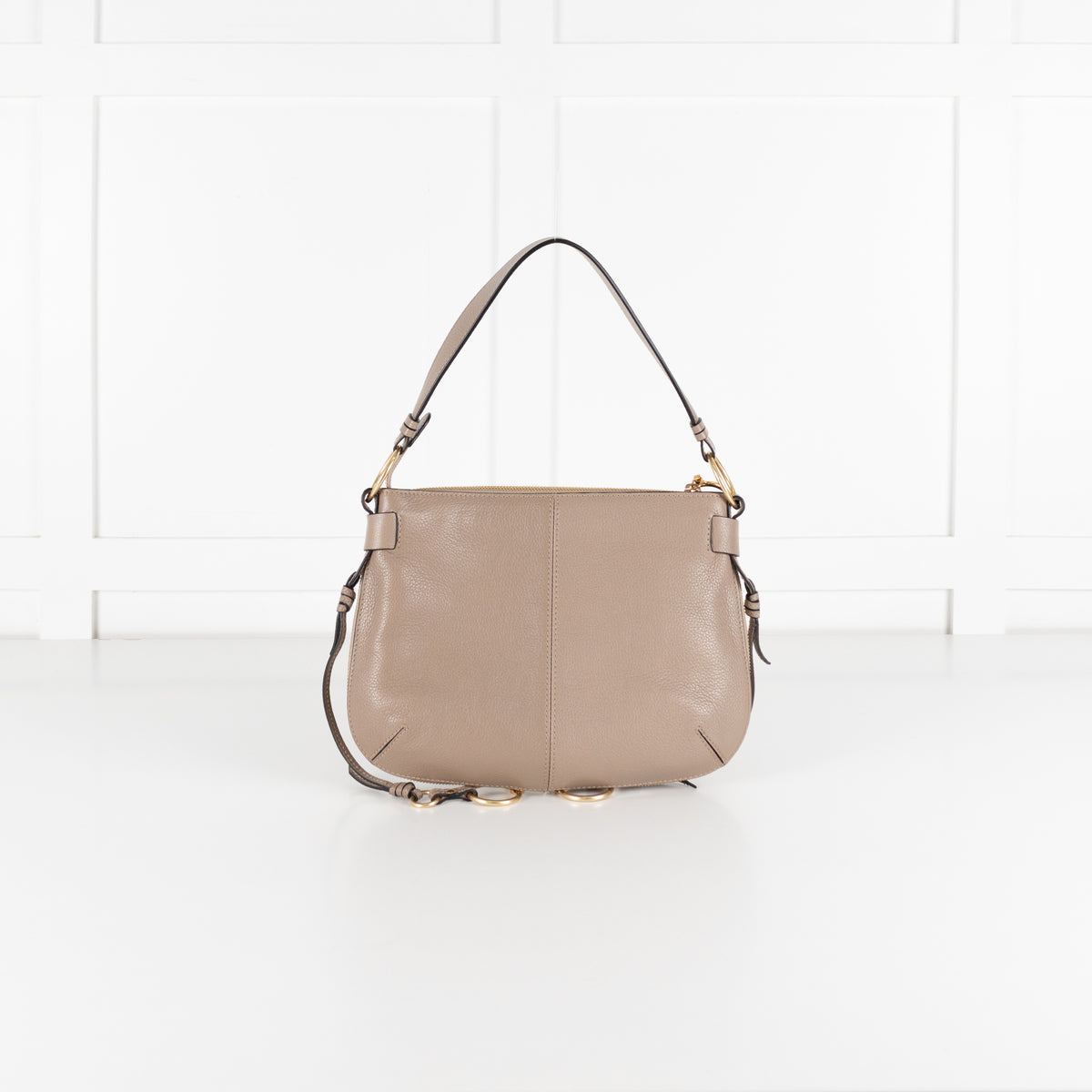 See By Chloe  Susie Taupe Shoulder Bag With Tassels & Crossbody Strap - Image 5