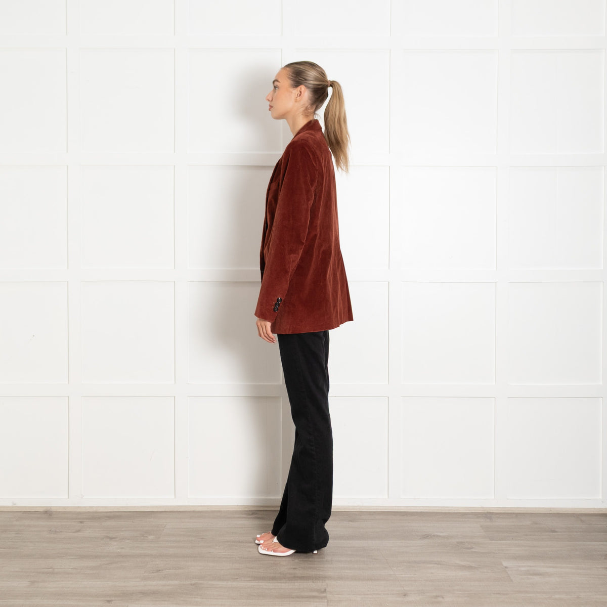 Set Rust Courdroy Double Breasted Blazer - Image 4
