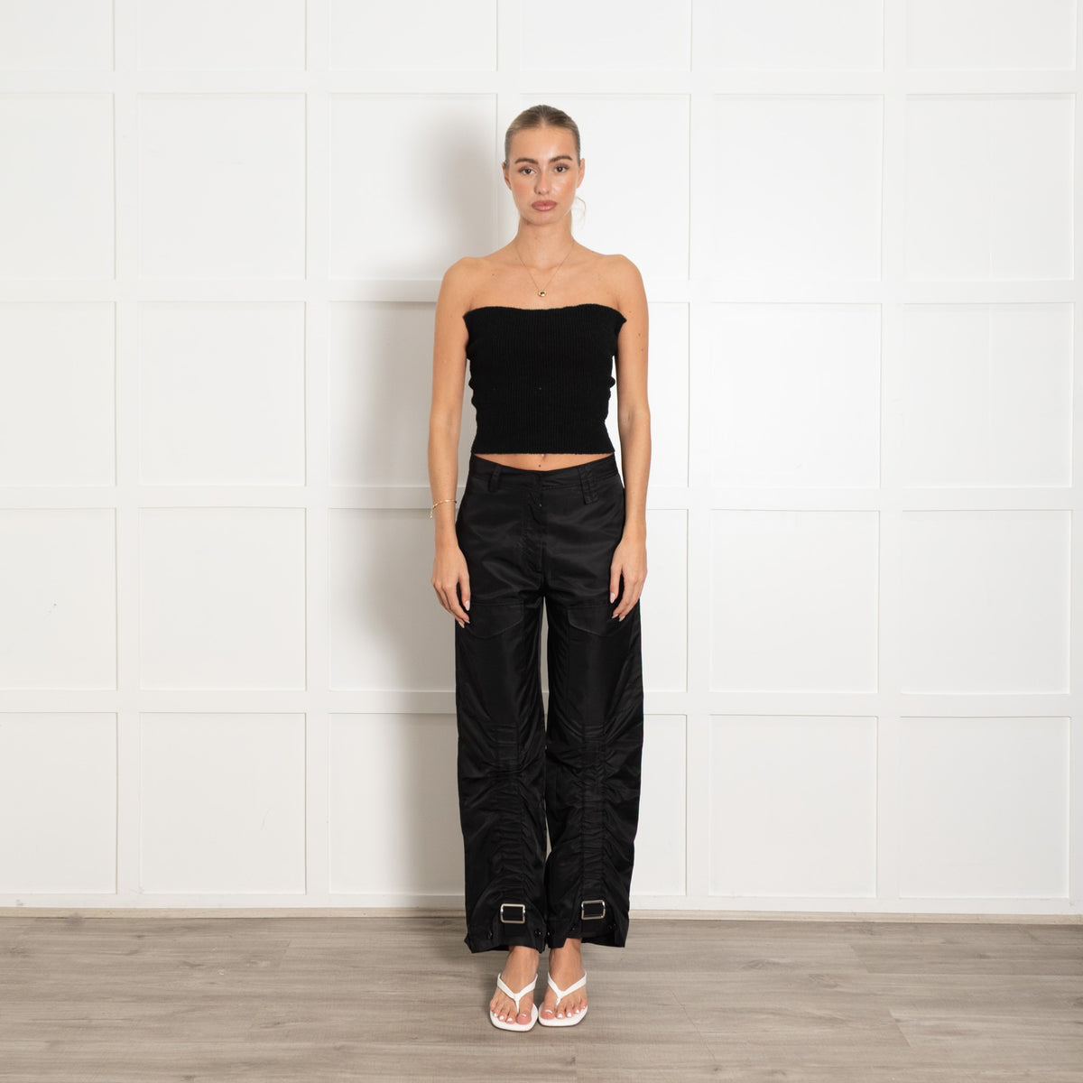 Simone Rocha Black Cinched Front Trousers - Image 2