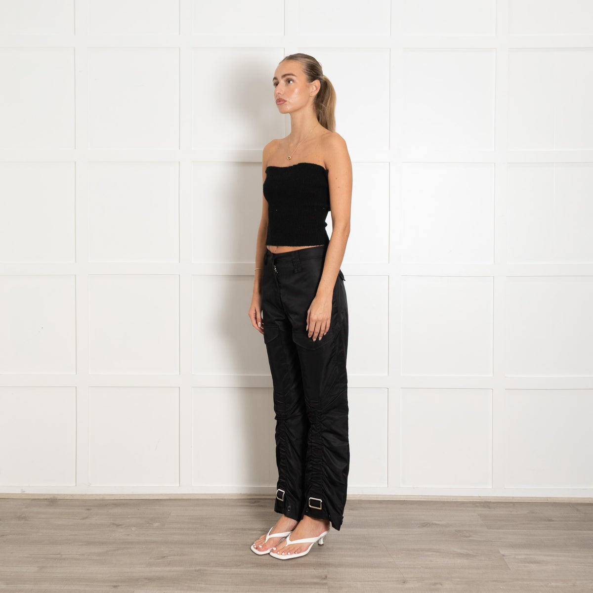 Simone Rocha Black Cinched Front Trousers - Image 3