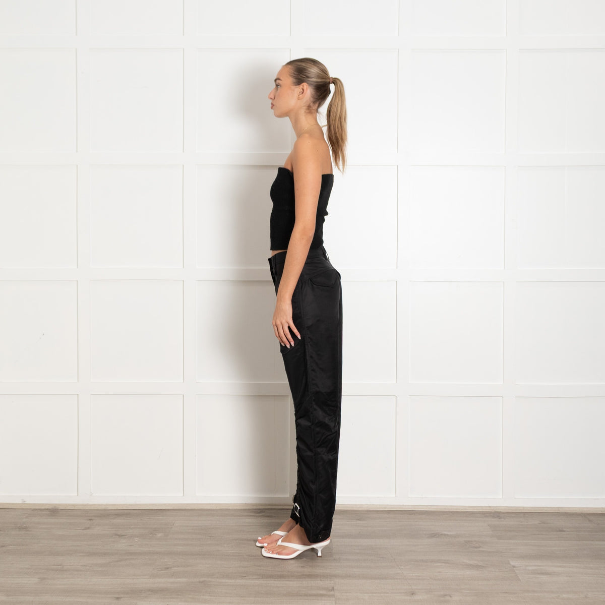 Simone Rocha Black Cinched Front Trousers - Image 4