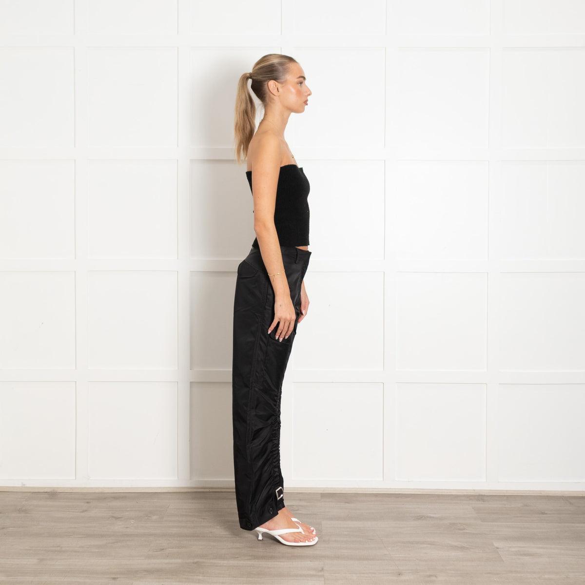 Simone Rocha Black Cinched Front Trousers - Image 6