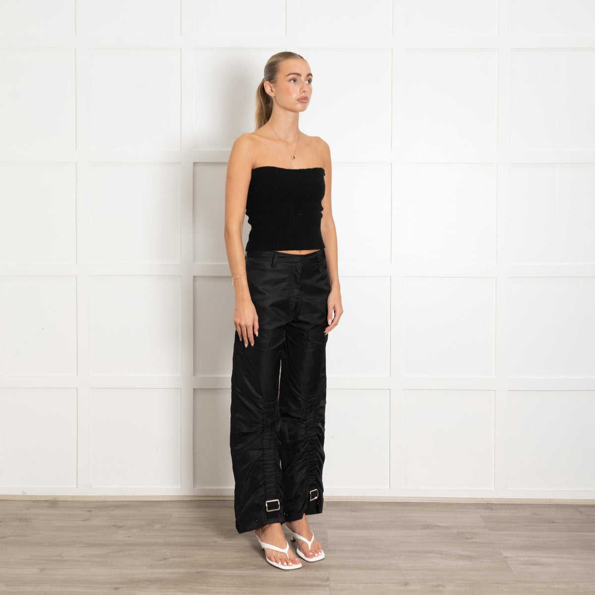 Simone Rocha Black Cinched Front Trousers - Image 7