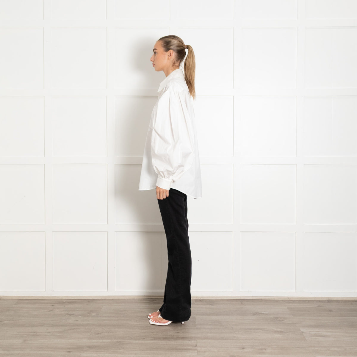 Simone Rocha White Oversized Cotton Shirt - Image 4