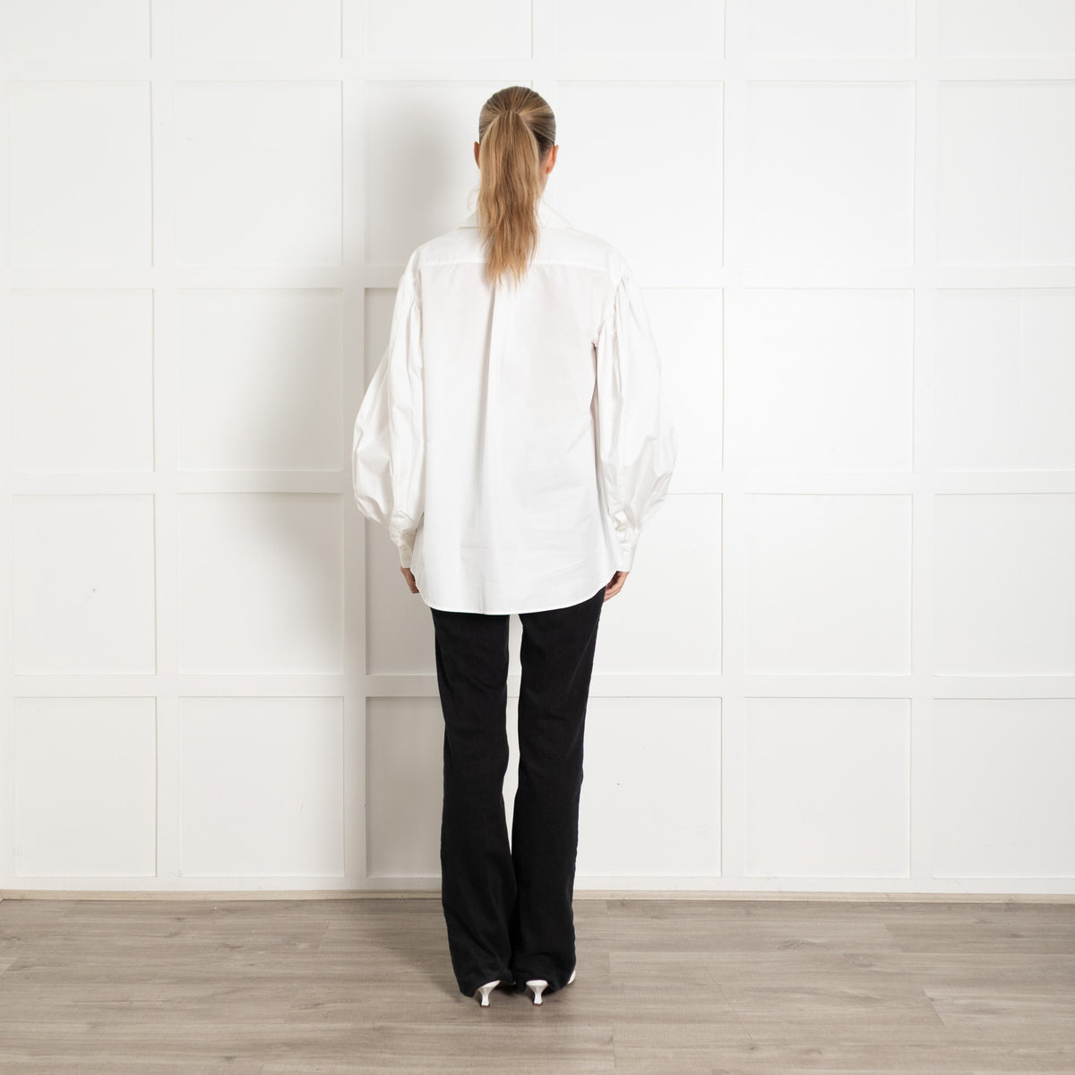 Simone Rocha White Oversized Cotton Shirt - Image 5