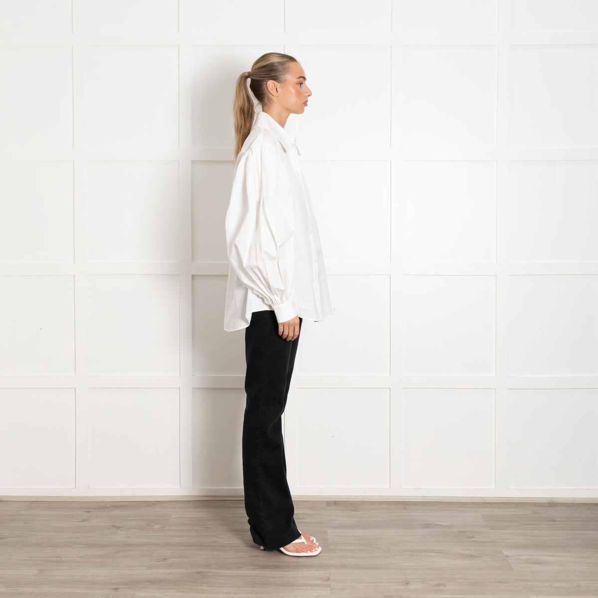 Simone Rocha White Oversized Cotton Shirt - Image 6