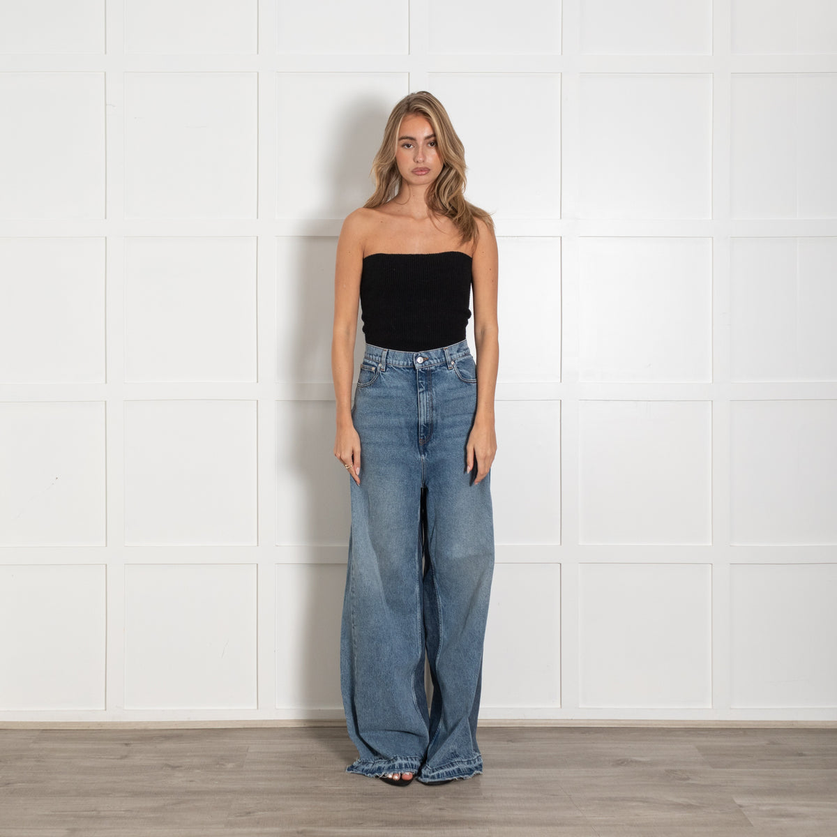 Stella McCartney Light Wash Wide Leg Jeans - Image 1
