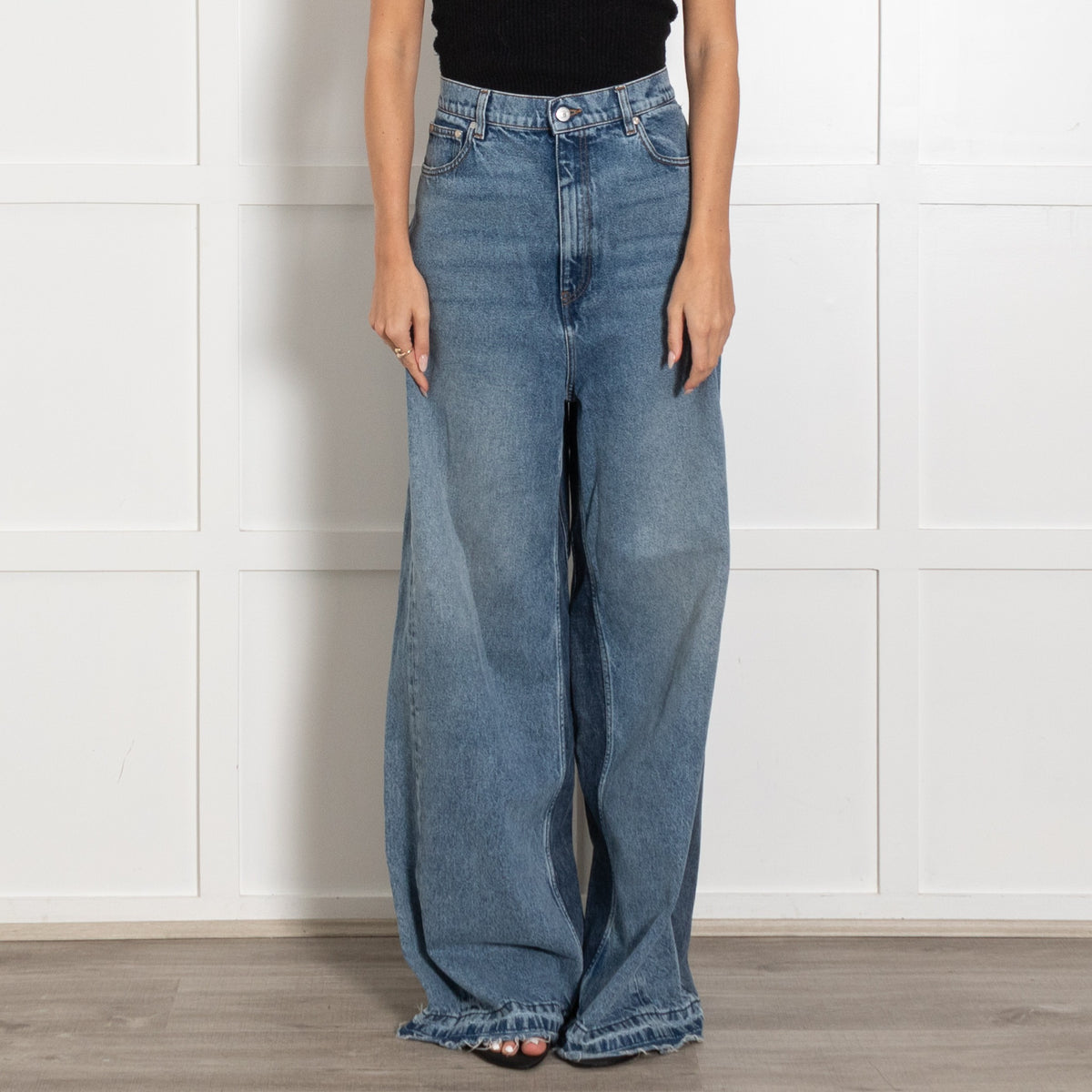 Stella McCartney Light Wash Wide Leg Jeans - Image 2