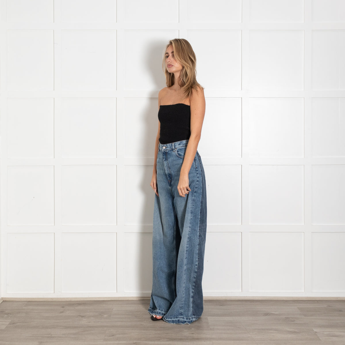 Stella McCartney Light Wash Wide Leg Jeans - Image 3