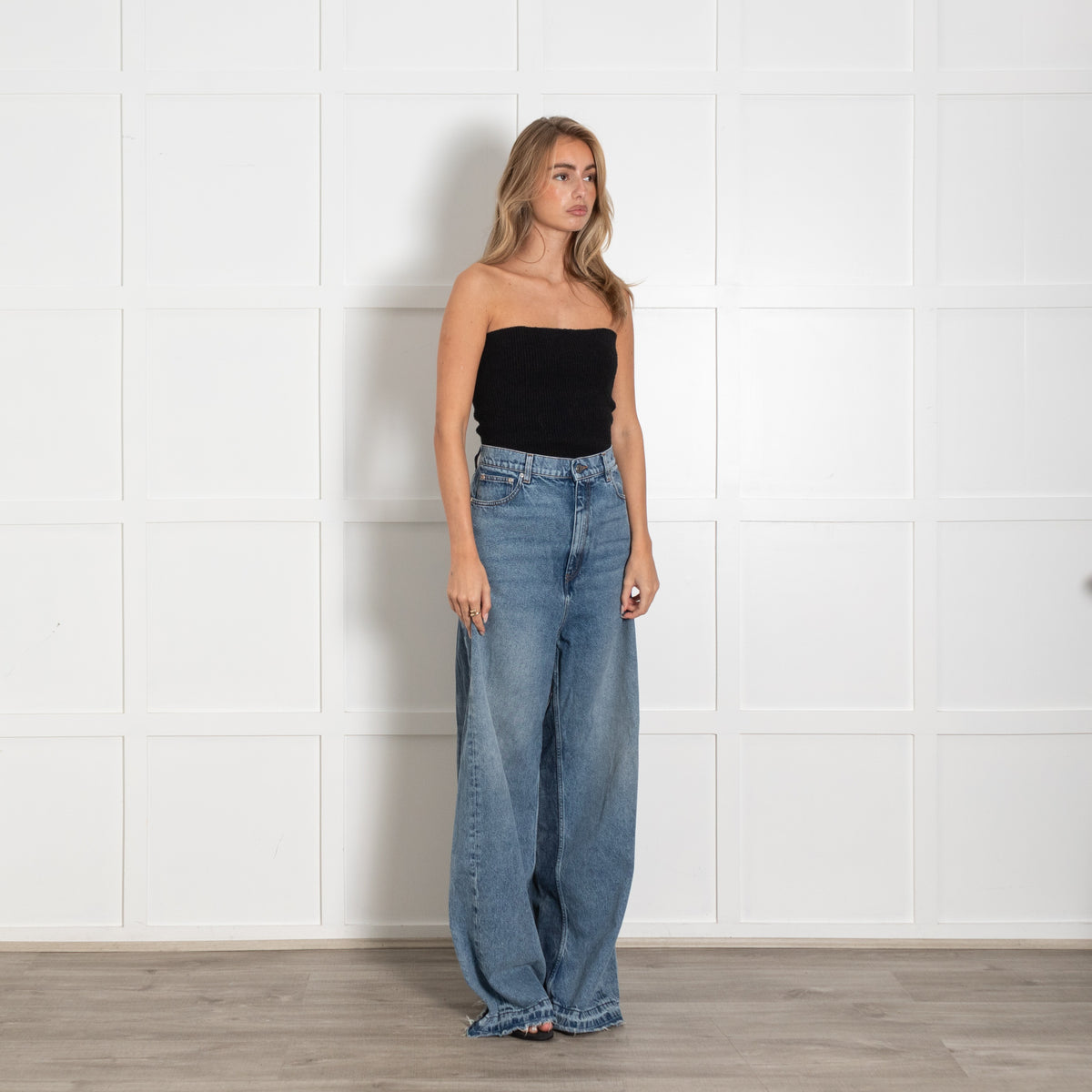 Stella McCartney Light Wash Wide Leg Jeans - Image 4