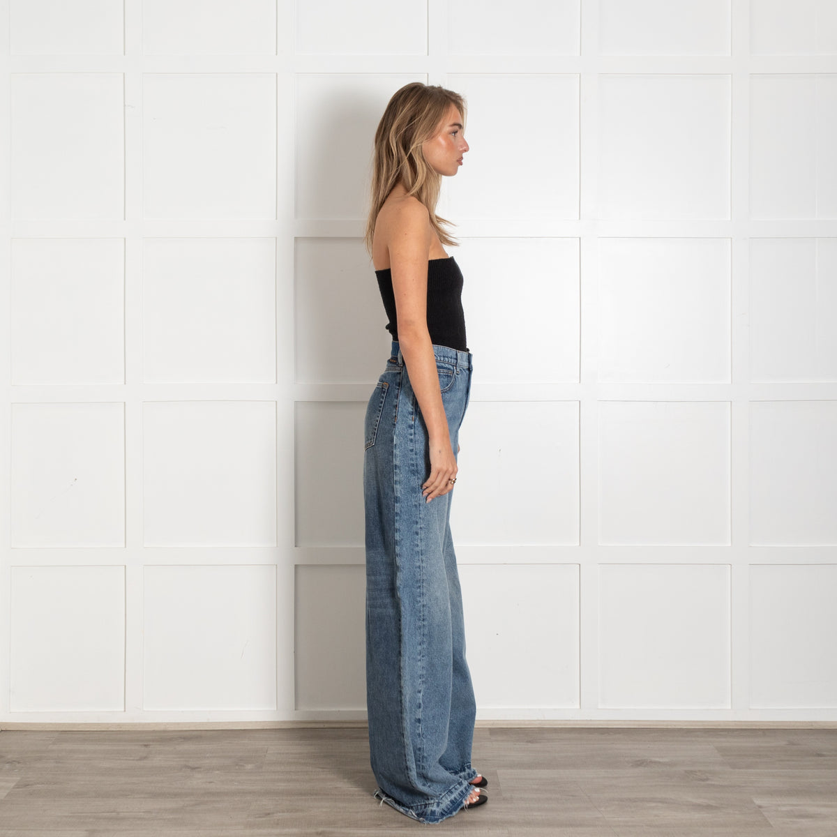 Stella McCartney Light Wash Wide Leg Jeans - Image 7