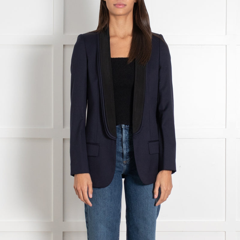 Stella McCartney Navy and Black Collar Detail Jacket - Image 2