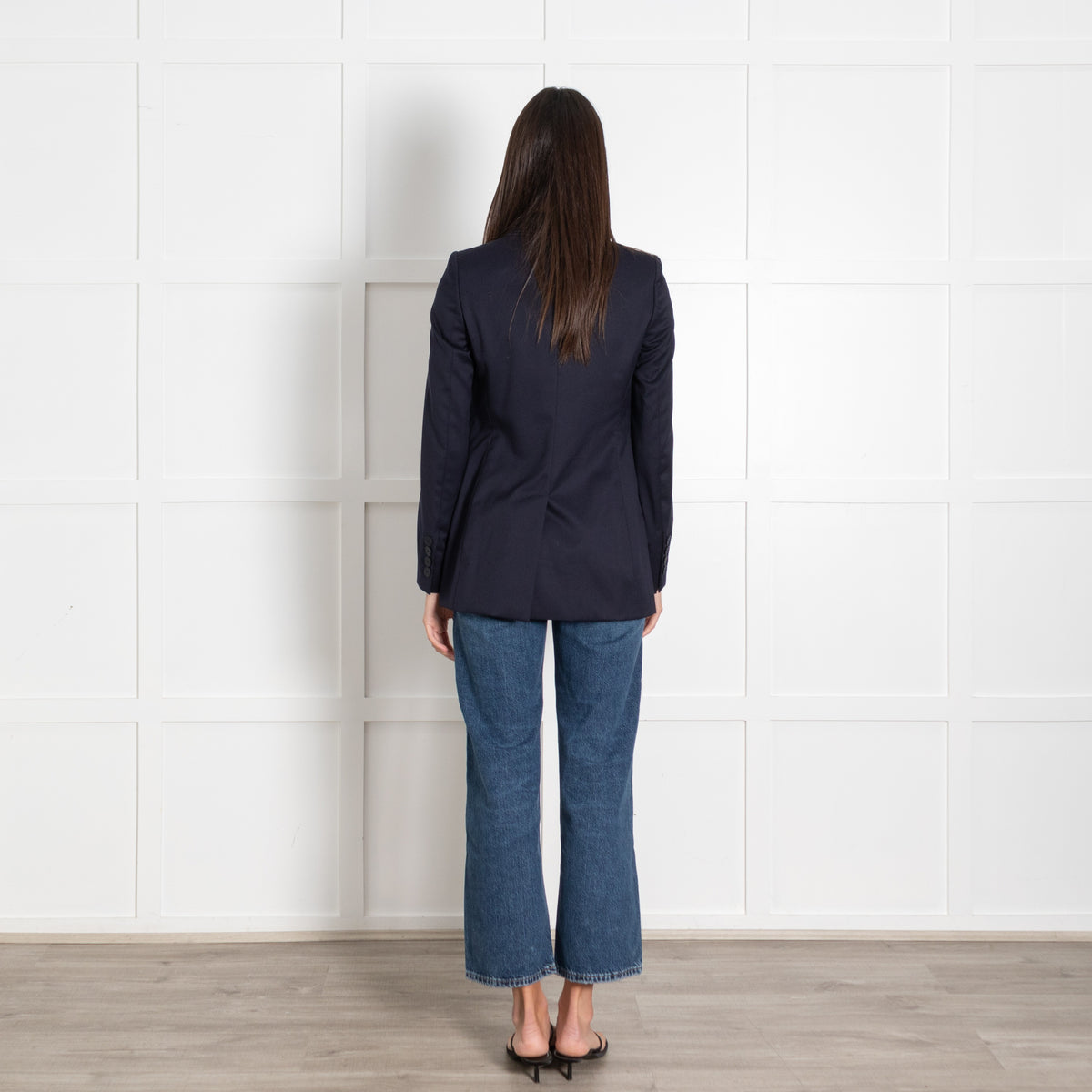 Stella McCartney Navy and Black Collar Detail Jacket - Image 5