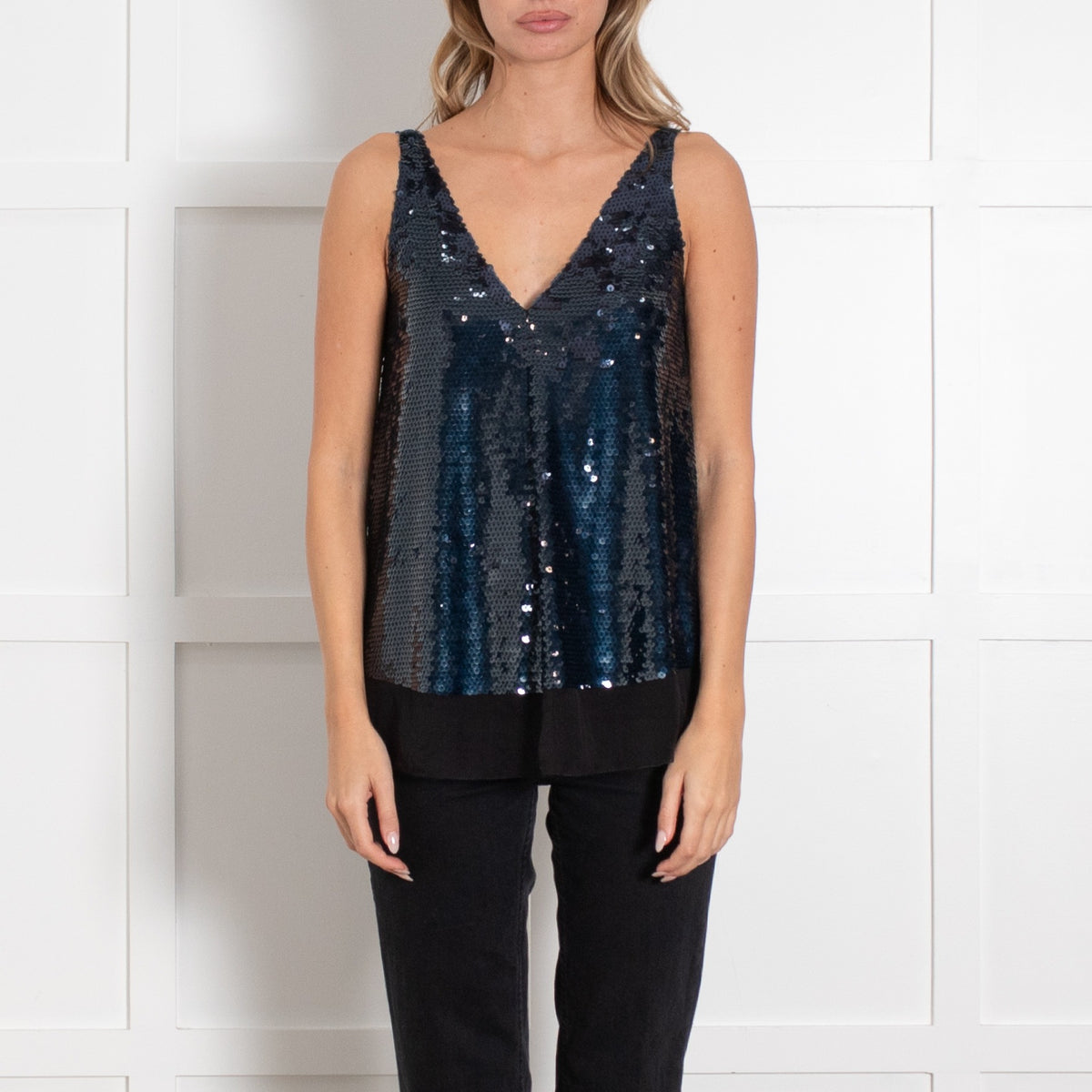 Stella McCartney Navy Sequin Tank Top - Image 2
