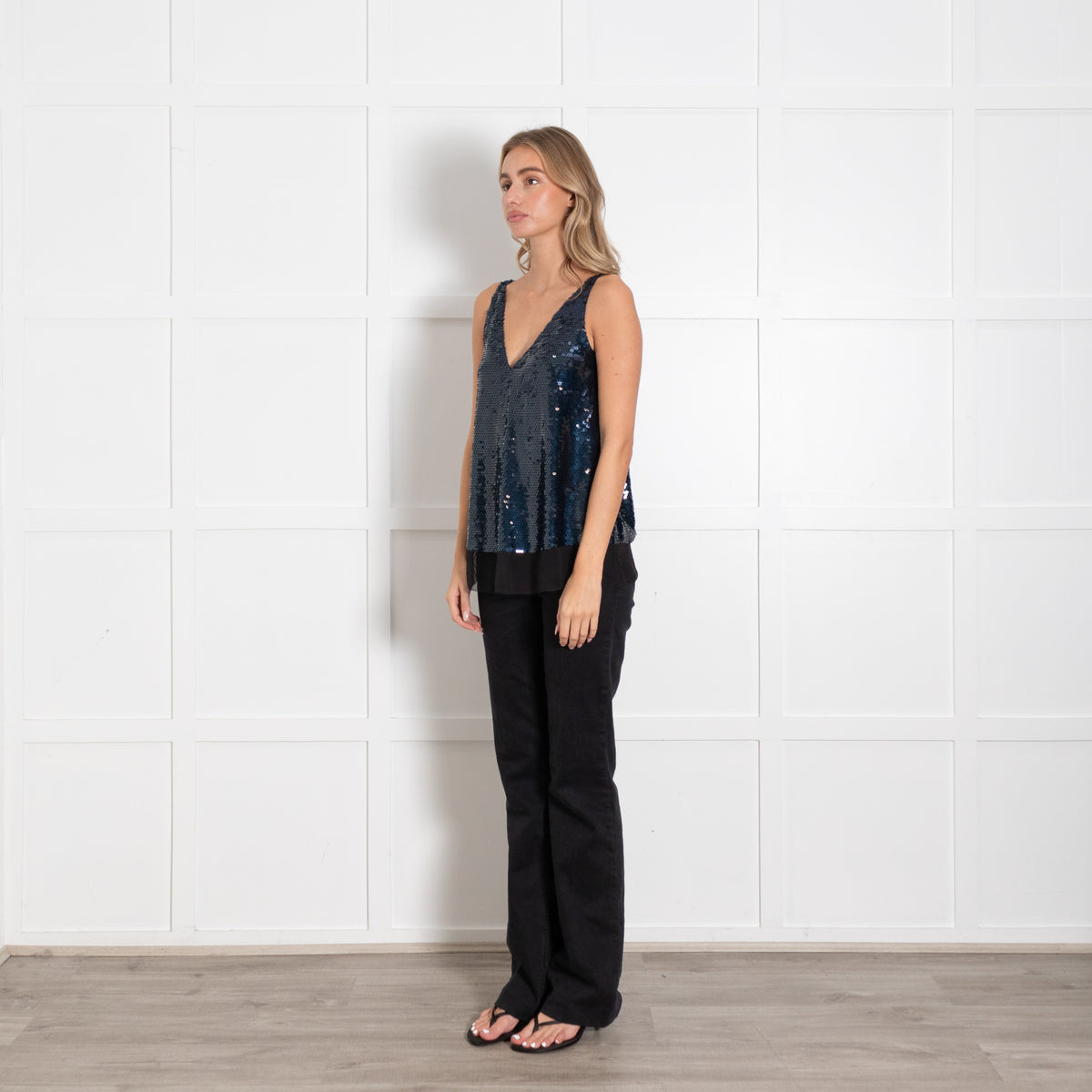 Stella McCartney Navy Sequin Tank Top - Image 3
