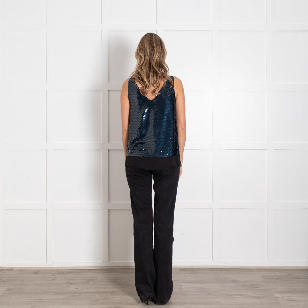 Stella McCartney Navy Sequin Tank Top - Image 5